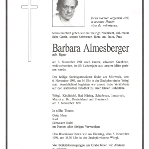 Almesberger Barbara Geb. Egger G